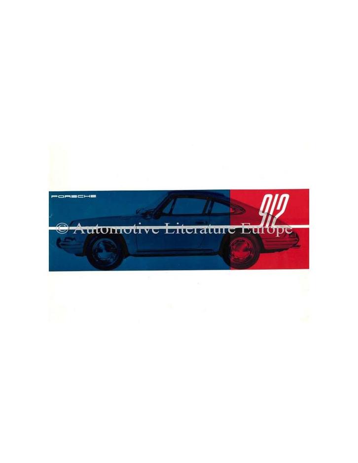 1965 PORSCHE 912 BROCHURE DUITS, Boeken, Auto's | Folders en Tijdschriften, Ophalen of Verzenden