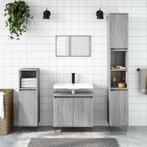 vidaXL Badkamerkast 58x33x60 cm bewerkt hout grijs sonoma, Huis en Inrichting, Badkamer | Badkamermeubels, Verzenden, Nieuw