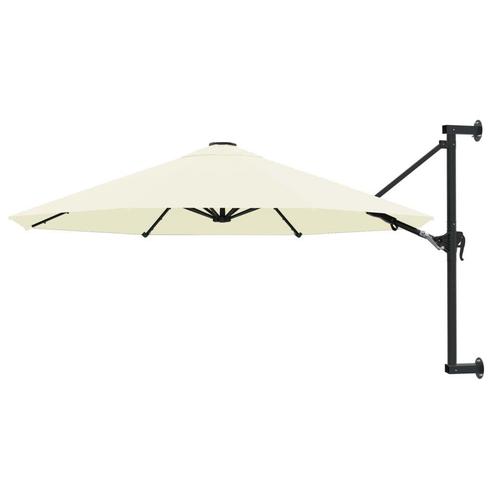 Zandkleurige Wandparasol | OP = OP | Profiteer nu! -40%, Tuin en Terras, Parasols, 2 tot 3 meter, Nieuw, Muurparasol, Verzenden
