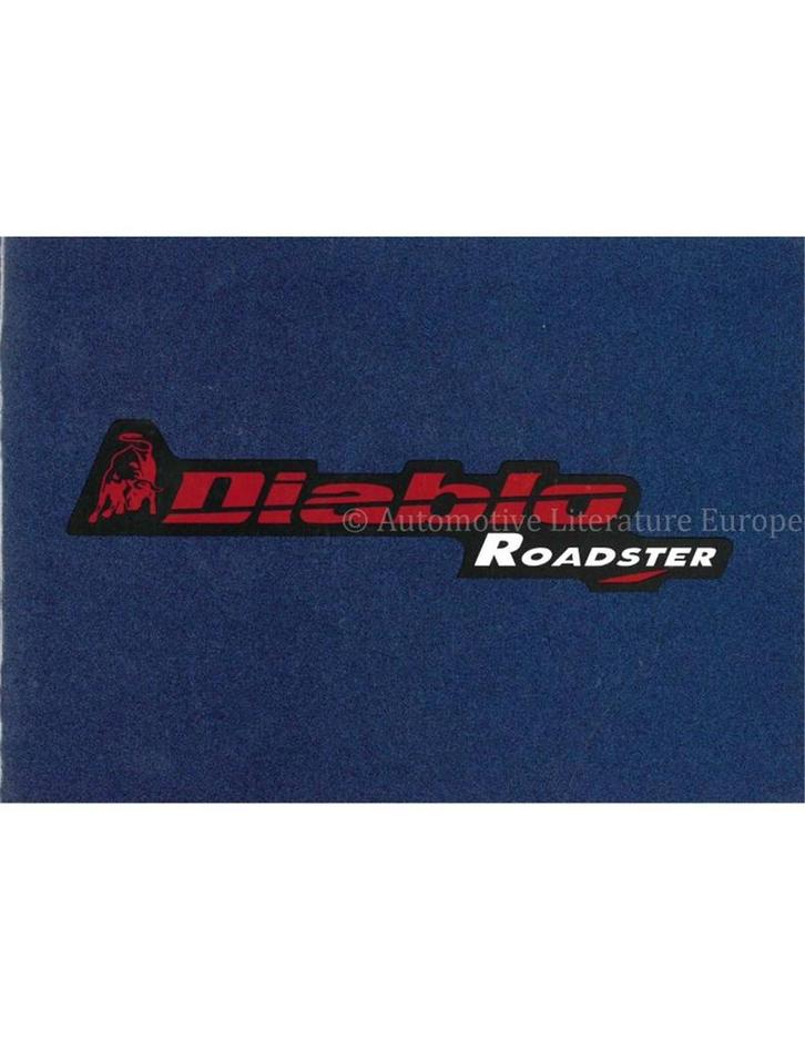 1995 LAMBORGHINI DIABLO ROADSTER INSTRUCTIEBOEKJE, Auto diversen, Handleidingen en Instructieboekjes, Ophalen of Verzenden