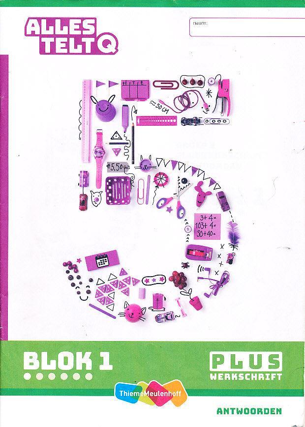 Alles Telt Q Antwoorden Werkschrift Plus blok 1 groep 5, Livres, Livres scolaires, Envoi
