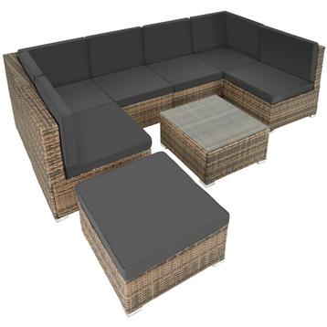 tectake Wicker zitgroep Venetië - natuur, Tuin en Terras, Verzenden, Nieuw
