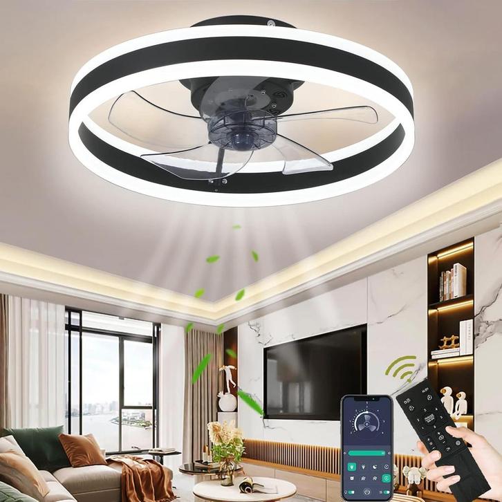 Plafondventilator met verlichting - Plafondlamp met ventilat, Huis en Inrichting, Woonaccessoires | Overige, Nieuw, Verzenden