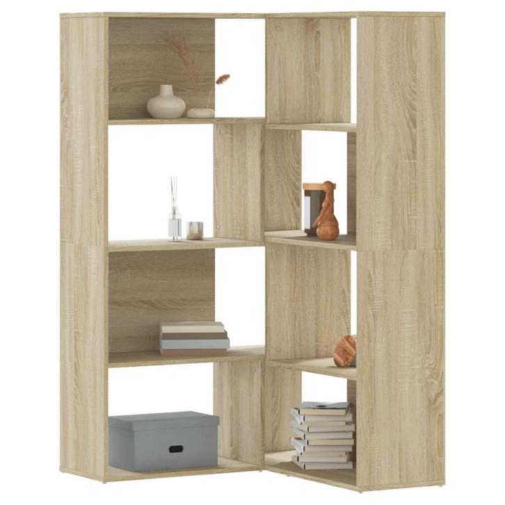 vidaXL Boekenkast 4-laags hoek 85x85x140 cm bewerkt hout, Huis en Inrichting, Kasten | Boekenkasten, Nieuw, Verzenden