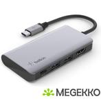 Belkin AVC006btSGY CONNECT USB-C 4-in-1 Multiport Adapter, Computers en Software, Verzenden, Nieuw