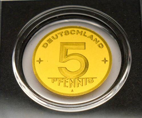 Duitsland. 2024 1/1000 Oz, .999 gold DDR 5, 10 Pfennigs (2, Postzegels en Munten, Munten | Europa | Niet-Euromunten