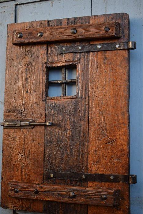 Deur - negentiende eeuw - donkere kloosterdeur, Antiek en Kunst, Antiek | Overige Antiek