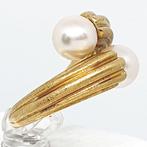 Ring - 18 karaat Geel goud Parel, Nieuw