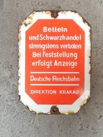 German Imperial Railways - Emaille plaat - emaille bord -, Antiek en Kunst