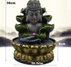 Sier Waterval Boeddha Beeld - LED Fontein Decor Feng Shui, Verzenden