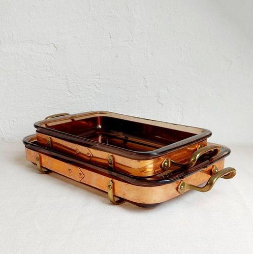 Nilsjohan! - Plat de cuisson (2) - Cuivre, pyrex, Antiek en Kunst, Antiek | Keukengerei