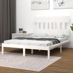vidaXL Bedframe massief hout wit 140x200 cm, Huis en Inrichting, Slaapkamer | Bedden, Verzenden, Nieuw