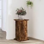 vidaXL Plantenstandaard 33x33x60 cm bewerkt hout gerookt, Tuin en Terras, Verzenden, Nieuw
