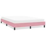 vidaXL Bedframe zonder matras 160x210 cm fluweel roze, Verzenden, Nieuw