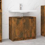 vidaXL Badkamerkast 64,5x33,5x59 cm bewerkt hout gerookt, Huis en Inrichting, Verzenden, Nieuw