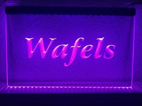Wafels wafel neon bord lamp LED verlichting reclame lichtbak, Huis en Inrichting, Lampen | Overige, Nieuw, Verzenden