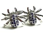 Prachtige Engelse Spider Swarovski-stijl Blauwe kristallen, Antiek en Kunst, Curiosa en Brocante