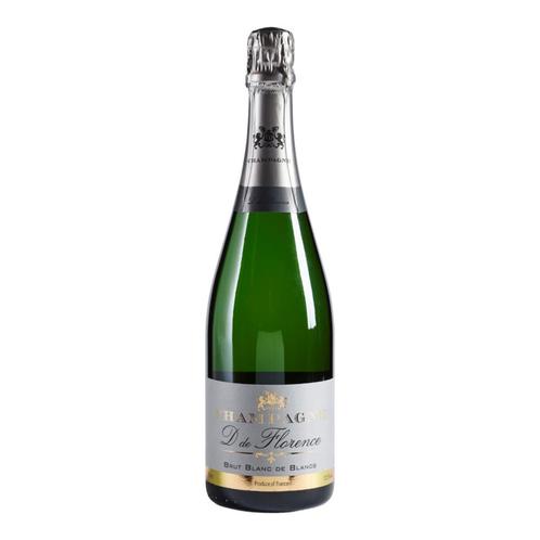 Champagne D de Florence Blanc de Blancs 75cl, Collections, Vins, Envoi