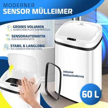 Sensor prullenbak / afvalemmer keuken - 60 liter - beschikbaar voor biedingen