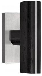 Draaikiepgarnituur PIET BOON PBT22DK mat rvs/eikenhout zwart, Nieuw, Overige materialen, Klink of Kruk