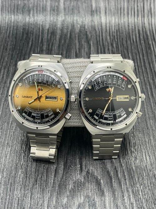 Orient - College Perpetual Multi Year Calander - Zonder, Handtassen en Accessoires, Horloges | Heren