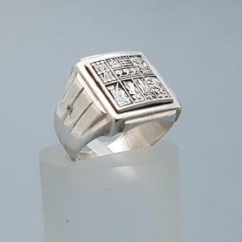 Zilver, Art Deco, Zazpiak Bat: Baskenland - Ring -, Antiek en Kunst, Kunst | Designobjecten