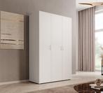 Kledingkast 111 cm wit Scharnierdeuren - Garderobekast, Huis en Inrichting, Kasten | Overige, Verzenden, Nieuw