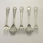 NO RESERVE - Art Nouveau schepwerk in etui - Ménagère (5) -