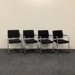 Tweedehands complete set van 4 stuks Ahrend vergaderstoelen,, Gebruikt, Zwart