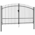 vidaXL Poort met puntige bovenkant dubbel 3x1,75 m staal, Tuin en Terras, Verzenden, Nieuw