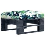 vidaXL Tuinhocker pallet zwart geïmpregneerd grenenhout, Tuin en Terras, Tuinsets en Loungesets, Verzenden, Nieuw