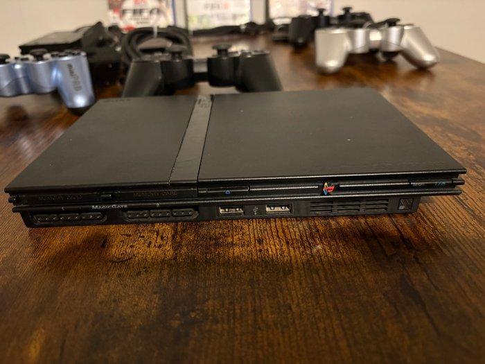 Sony - Playstation 2 (PS2) - slim - Videogameconsole + games, Games en Spelcomputers, Spelcomputers | Overige Accessoires
