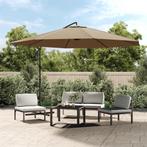 Grote Zweefparasol Taupe 350cm | Retour Deal | Topkwaliteit!, Tuin en Terras, Parasols, Verzenden, Nieuw