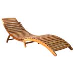 vidaXL Ligbed massief acaciahout bruin, Tuin en Terras, Ligbedden, Verzenden, Nieuw