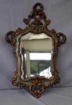 Spiegel  - hout met facet geslepen spiegel