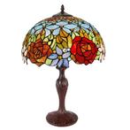 Lampe de table - Style Tiffany fleuri - Métal