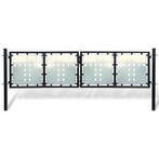 vidaXL Zwarte enkele deur schuttingpoort 300x75 cm, Tuin en Terras, Verzenden, Nieuw