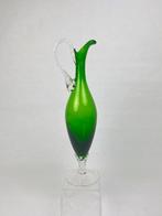 Karaf - Schenkkan twisted stern - Glas - Smaragd groen, Antiek en Kunst
