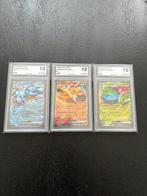 Pokémon - 3 Graded card - CHARIZARD EX HOLO & BLASTOISE EX, Nieuw