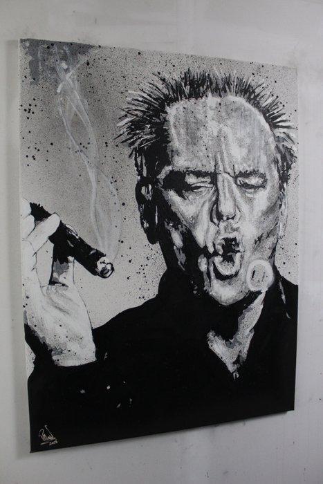 Jack Nicholson - painting - handpainted and signed - by, Collections, Cinéma & Télévision