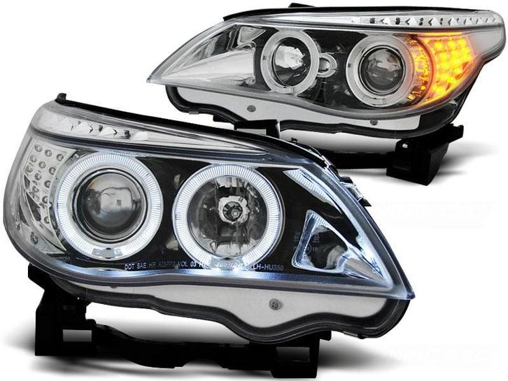 BMW E60/E61 Dual Halo Rims Koplampen | OP = OP | 55%, Auto-onderdelen, Verlichting, Nieuw, BMW, Verzenden