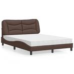 vidaXL Lit avec matelas marron 120x200 cm similicuir, Verzenden, Neuf