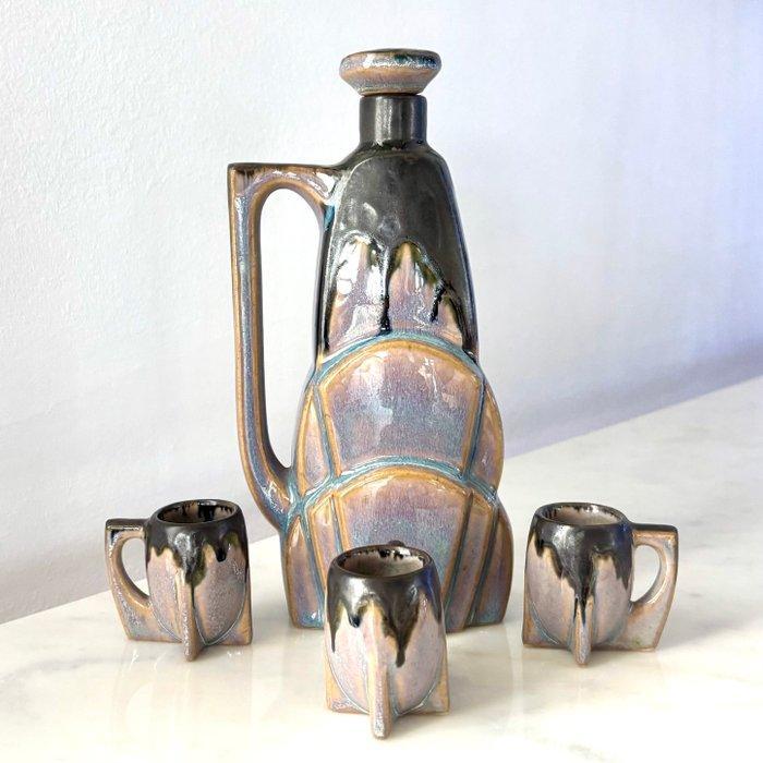 Denbac - Drankservies (4) - 604 - Steengoed, Antiek en Kunst, Kunst | Designobjecten