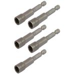 Set van 5 dop bit adapters 1/4 sleutelwijdte 11 mm. lengte, Ophalen of Verzenden, Nieuw