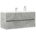 vidaXL Wastafelkast 100x38,5x45 cm spaanplaat betongrijs, Huis en Inrichting, Verzenden, Nieuw