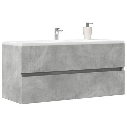 vidaXL Wastafelkast 100x38,5x45 cm spaanplaat betongrijs, Huis en Inrichting, Badkamer | Badkamermeubels, Nieuw, Verzenden