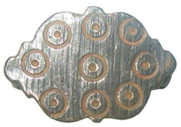 Médiéval, époque des Croisés Bronze, bague gravée avec des