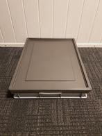 Kunststof bak 800x600x120mm grijs met oplegdeksel, Ophalen of Verzenden