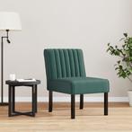 vidaXL Fauteuil sans accoudoirs vert foncé velours, Maison & Meubles, Verzenden, Neuf