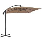 Zweefparasol Taupe | Tweede Kansje | UV-beschermend, Tuin en Terras, Verstelbaar, Verzenden, Nieuw, 2 tot 3 meter